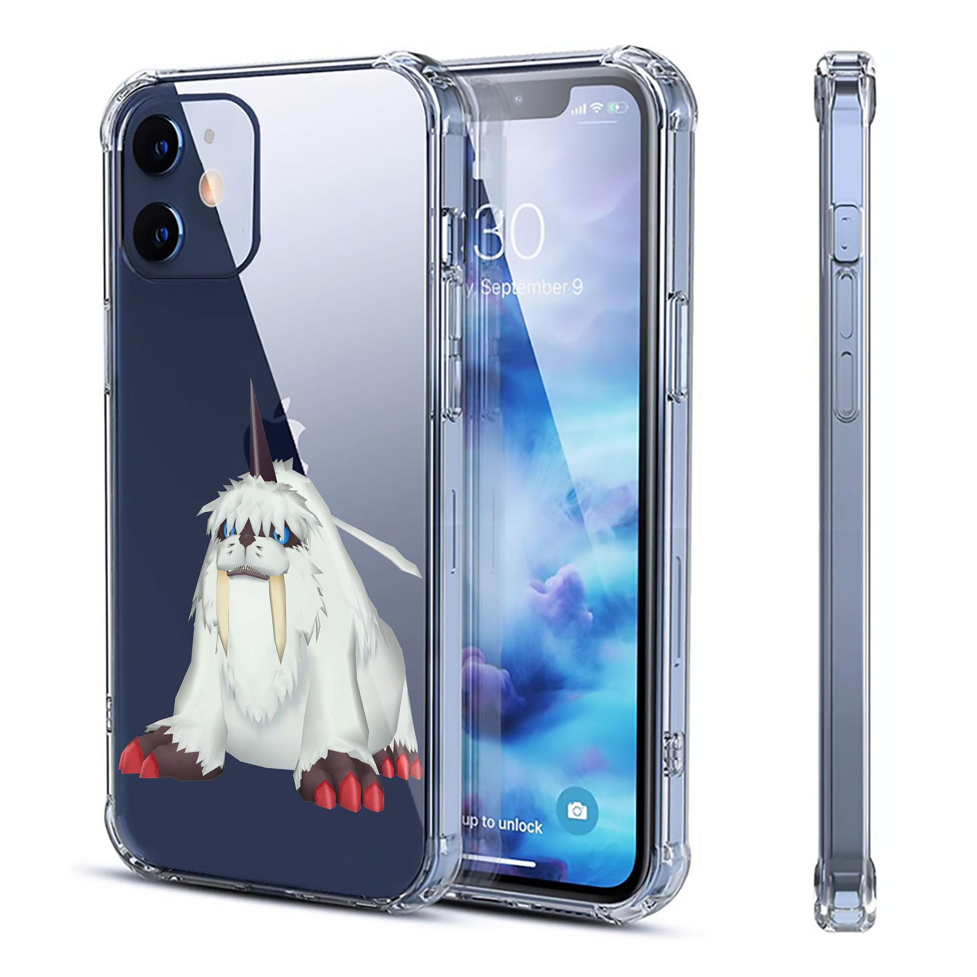 （画像用） Digimon デジタルモンスター/デジモン 【iPhone 12シリーズ対応】透明スマホケース（クリアソフトケース）